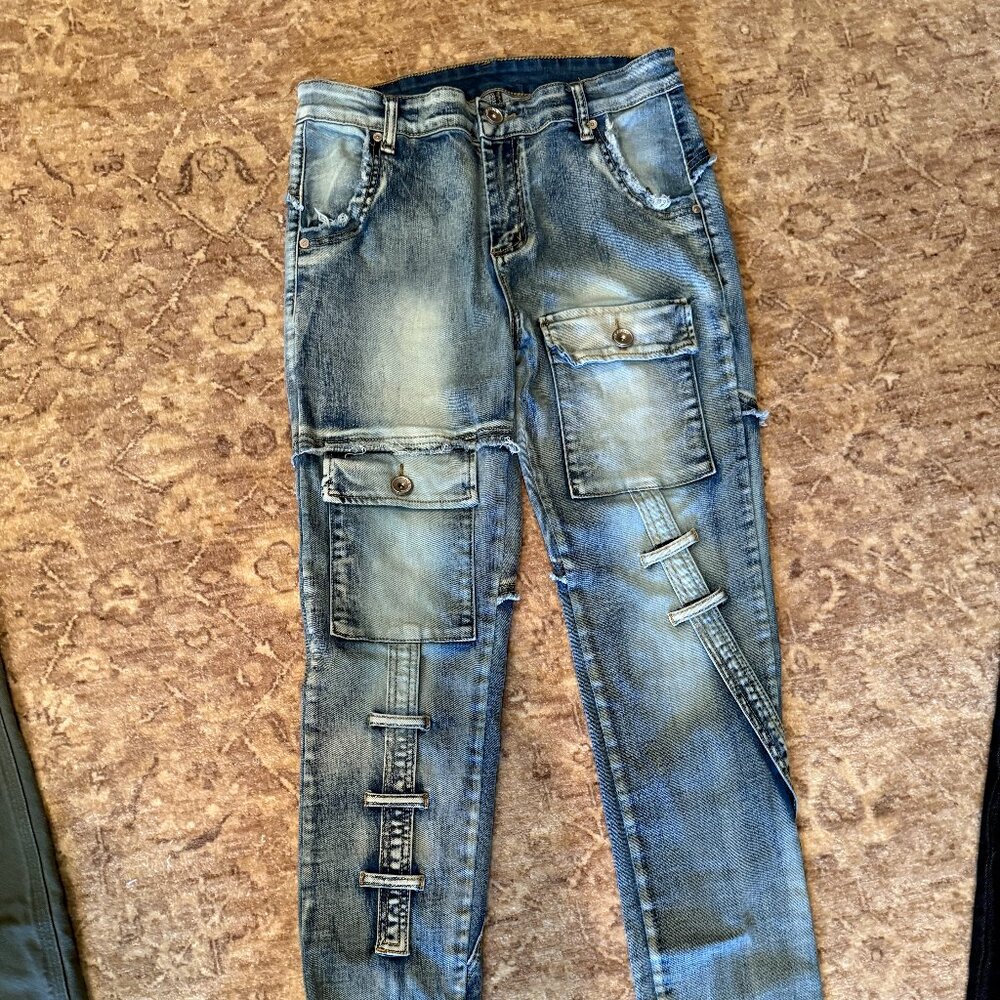 Unisex Jeans Distressed